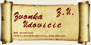 Zvonka Udovičić vizit kartica